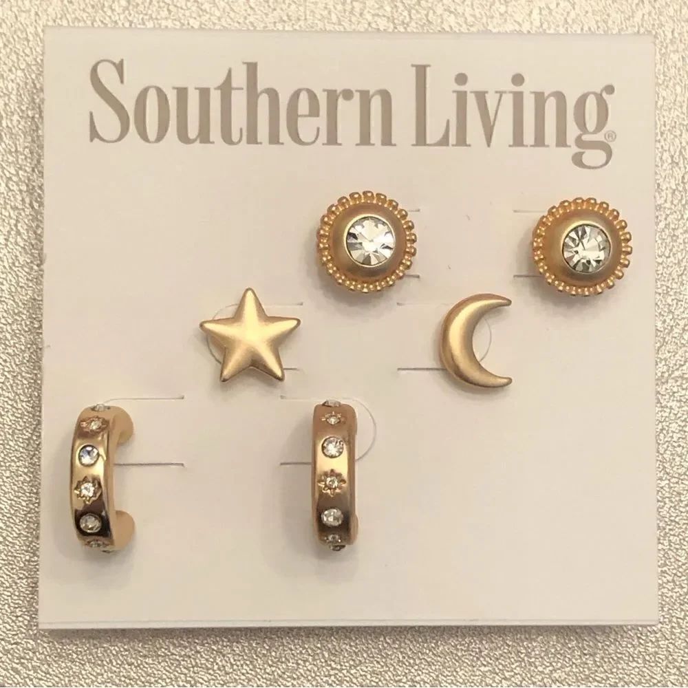 Southern Living | 3 Pair Celestial Earring Set